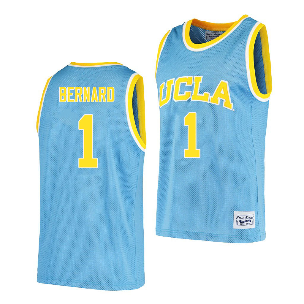 Men #1 Jules Bernard UCLA Bruins College Jerseys Sale-Retro Blue - Click Image to Close